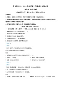 2023-2024学年贵州省黔南布依族苗族自治州罗甸县统编版五年级下册期中抽测道德与法治试卷