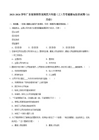 2023-2024学年广东省深圳市龙岗区六年级（上）月考道德与法治试卷（11月份）