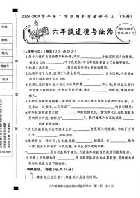 河北省邢台市威县2023-2024学年六年级下学期期末道德与法治试卷