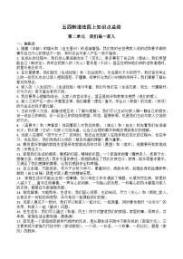 第二单元 （知识清单）-2024-2025学年道德与法治四年级上册单元速记·巧练系列（统编版·五四制）