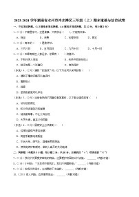 湖南省永州市冷水滩区2023-2024学年三年级上学期期末道德与法治试卷