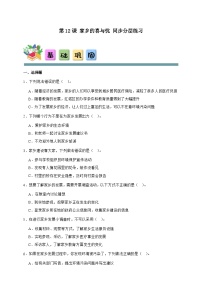 小学政治 (道德与法治)统编版（2024）四年级下册12 家乡的喜与忧精品同步测试题