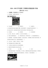 【统编版】2024~2025学年河北省邯郸市涉县六年级下学期期末考试道德与法治试题【含答案】