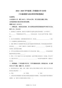 【统编版】2024~2025学年陕西省西安市长安区六年级下学期期末考试道德与法治试题【含答案】