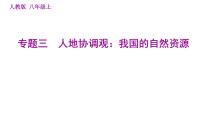 人教版八年级上册地理习题课件 期末专练 专题三　人地协调观：我国的自然资源