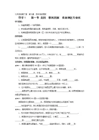 初中地理人教版 (新课标)七年级下册第一节 美国学案