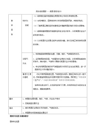 初中地理鲁教版 (五四制)六年级下册第一节 中东表格教学设计