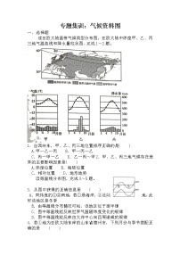 2022年安徽省初中学业水平测试地理总复习专题集训：气候资料图