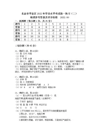 2022年北京市平谷区中考二模地理试卷(含答案)