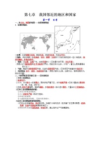 第七章 我们邻近的地区和国家-【考点聚焦】初中地理必备知识大串讲（人教版）