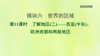 福建专版中考地理复习模块6世界的区域第11课时了解地区2-西亚中东欧洲西部和两极地区课堂教学课件