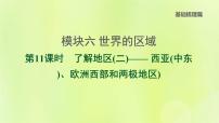 福建专版中考地理复习模块6世界的区域第11课时了解地区2-西亚中东欧洲西部和两极地区课后习题课件