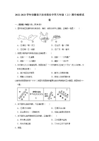 安徽省六安市裕安中学2022-2023学年八年级上学期期中地理试卷(含答案)