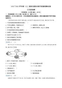 安徽省合肥市肥西县2021-2022学年七年级上学期期末地理试题