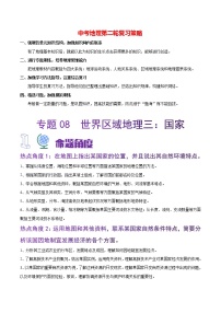 冲刺2023年中考地理大题突破  专题08 世界区域地理三：国家-【大题夺高分】