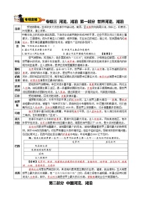 中考地理一轮复习学案专题30 专题三 河流、湖泊