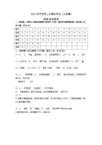 (云南卷)2023年中考地理第二次模拟考试(参考答案)