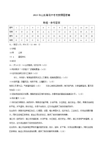 地理：2023年山东青岛中考考前押题密卷（参考答案）