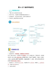 【暑假初中预备】人教版地理新七年级（六升七）暑假预习-第01讲 地球和地球仪  讲学案