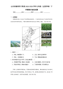 山东省泰安市宁阳县2022-2023学年七年级(五四学制)下学期期末地理试题(含答案)
