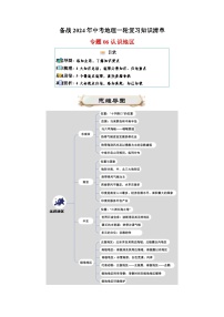 专题06 认识地区-备战2024年中考地理一轮复习知识清单