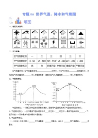 【2024年会考】初中地理专题06 世界气温、降水和气候图-识图速记手册与变式演练（全国通用）（原卷+解析版）