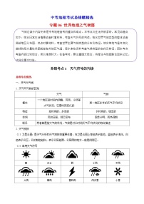 专题06 世界地理之气候篇 备战中考地理考试易错题精选试题（含解析）