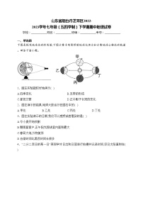 山东省烟台市芝罘区2022-2023学年七年级（五四学制）下学期期中地理试卷(含答案)