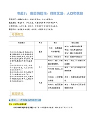 2024年中考地理真题题源解密（全国通用）-专题08+我国的疆域、行政区划和人口（原卷版+解析版）