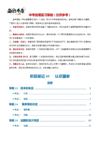 阶段背记05  认识国家（晨读晚默）-2024年中考地理一轮复习背记讲义（全国通用）