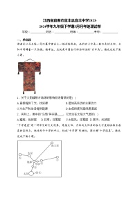 江西省宜春市宜丰县宜丰中学2023-2024学年九年级下学期3月月考地理试卷(含答案)