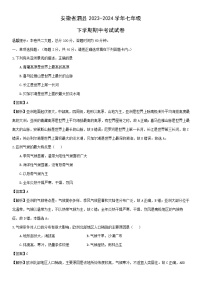 [地理]安徽省泗县2023-2024学年七年级下学期期中考试试卷（解析版）