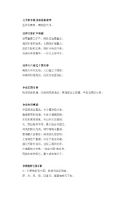 初中地理知识点背诵口诀