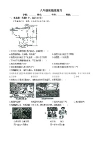 天津市武清区杨村第八中学2024-2025学年八年级上学期10月月考地理试卷(无答案)