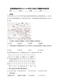 安徽省蒙城县多校2023-2024学年七年级上学期期中地理试卷(含答案)