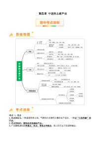 第四章 中国的主要产业（知识清单）-2024-2025学年八年级地理上学期期中考点大串讲（湘教版）