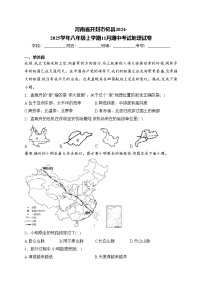 河南省开封市杞县2024-2025学年八年级上学期11月期中考试地理试卷(含答案)