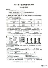 湖南省邵阳市邵东市2024-2025学年七年级上学期期末地理试题