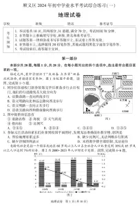 2024北京顺义初二一模[中考模拟]地理试卷（教师版）