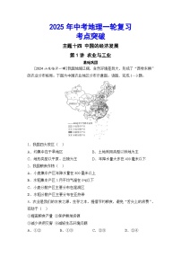 2025年初中地理会考一轮复习考点突破练习主题十四 中国的经济发展（含答案）