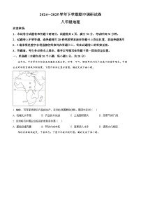 河南省鲁山县2024-2025学年八年级下学期期中地理试卷（原卷版+解析版）