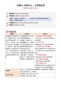 2025年中考地理专题复习讲义专题04 河流水文、水系特征类(答题模板)(解析版)
