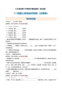 商务星球版（2024）七年级下册（2024）人类命运共同体的构建优秀测试题