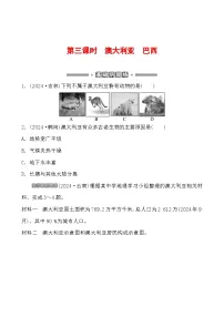 第八章 第三课时 澳大利亚 巴西 分层练（含答案）2025年中考地理专题复习