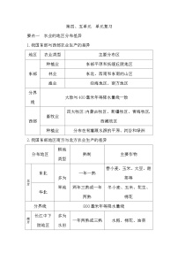 初中地理粤教粤人版（2024）八年级上册（2024）主题活动五练习