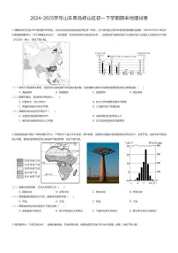 2024~2025学年山东青岛崂山区初一下学期期末地理试卷（有答案解析）