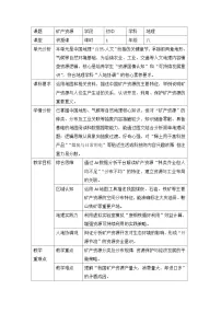 人教版（2024）八年级上册（2024）第三章 中国的自然资源第三节 矿产资源教案