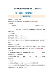 地理七年级下册(2024)西亚同步达标检测题