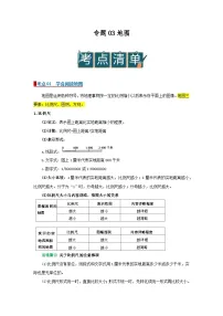 专题03 地图（word）2025-2026学年初中地理人教版2024一轮复习学案知识点+习题