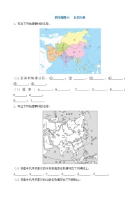 中考地理第一轮复习知识点3 认识大洲